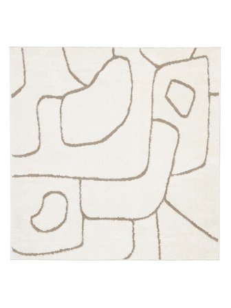 Moonlit 240X240 Large White/Beige Square Rug