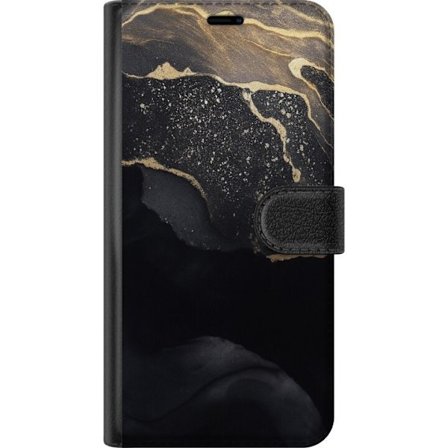 Yhteensopiva Lompakkokotelo Google Google Pixel 9a Musta kulta abstrakti