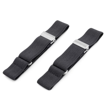 Wąskie ciemnoszare opaski do rękawów koszuli dla mężczyzn - Opaski do koszul