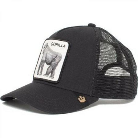 Unisex mesh Trucker Hat Square Patch Cap til damer Klassisk justerbar almindelig hat (gorilla)