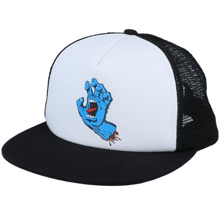Santa Cruz - Vit trucker Keps - Classic Hand Mesh White/Black Trucker @ Hatstore