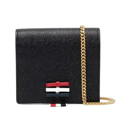 Thom Browne Card Holder Sort, Dame Punge og Kortholder, Størrelse: ONE Size