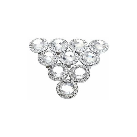 10x 30mm Runda Dörrknoppar 30mm Handtag Glittrande Kristall Rhinestone Handtagsknopp Kökskabinett Skåpdörrar Lådor Knoppar Silver