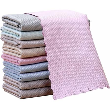 10-pakning rengjøringskluter, mikrofiber rengjøringskluter, kjøkkenhusholdningsrengjøringsklut, vaskbare mikrofiberkluter, flerbruks mikrofiberkluter 