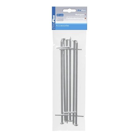 Klippepind 23cm metal med weldon krydsstift 6 stykker i polybag