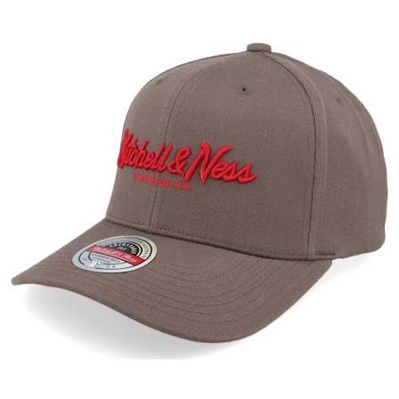 Mitchell & Ness - Cinza adjustable Boné - Pinscript Classic Red Grey/Red Adjustable @ Hatstore
