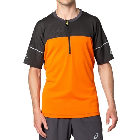 Asics Men's Fujitrail Top Men Short sleeved fitness sweater Orange XL