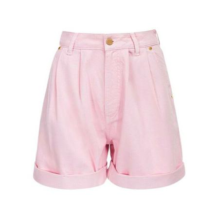 Essentiel Antwerp, Borny pleated denim shorts Różowy, Kobieta, Rozmiar: S