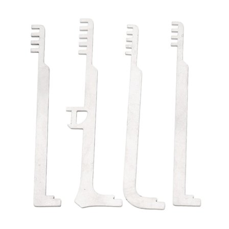 4-pakning Bærbare Kamlåsdirker i Rustfritt Stål Metalltenner Verktøy for Reparasjon og Brannslukking