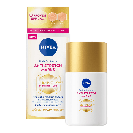 NIVEA Luminous630 Anti Stretch Mark Body Oil-Serum Bodylotion & kroppsoljor Dam 200ML
