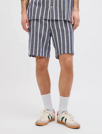 Jack & Jones Jpstjaiden Coba Stripe Jog Short Srt Sn - Blue - S