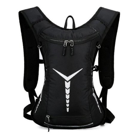 Vandretursrygsæk Vandtæt Vandretursrygsæk Med Reflekterende Striber Rygsæk Til Vandreture Løbeture Ski Camping, Sort