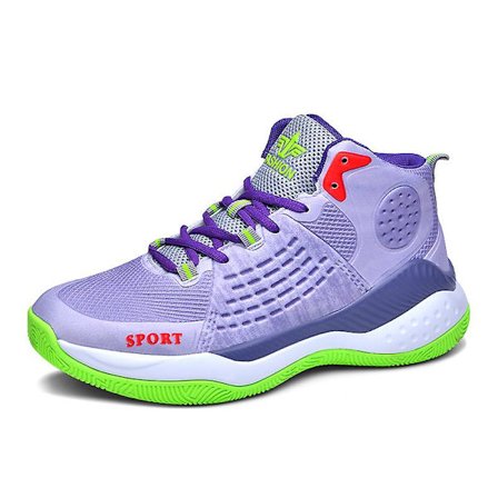 Mens Basketball Shoes Breathable Non-Slip Sports Running Shoes Purple