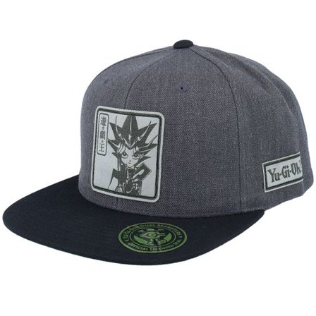 Yu-Gi-Oh! - Grå snapback Keps - Yami Yugi Grey Engraved Charcoal Snapback - Yu-Gi-Oh @ Hatstore