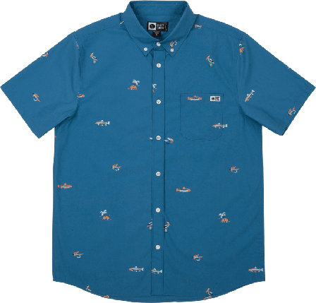 Salty Crew Men's Markets Ss Woven Men short-sleeved shirts Blue L