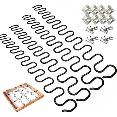 Sohvan jouset - 55 cm - 4 kpl - Helppo asentaa, huonekalutyökalut mukana, 6 naulaa ja 2 painonappia mukana