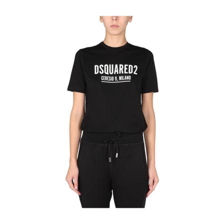 Dsquared2, T-Shirts Zwart, Dames, Maat:S