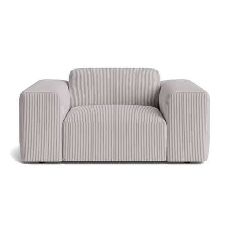 Soma Sessel Lincoln Hellgrau Cord-Optik Moderner Polstersessel mit bequemer Federung und weicher Polsterung für Wohnzimmer Breite 75cm