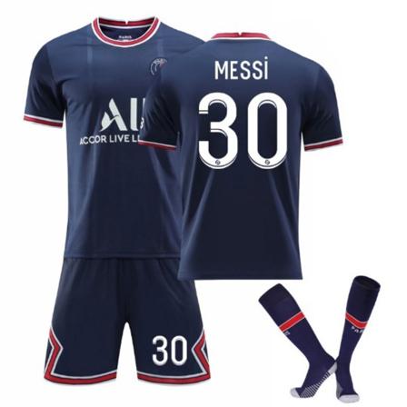 21/22 Paris Saint-Germain Barn Vuxna Fotbollströja Träningströja No.30 MESSI 18