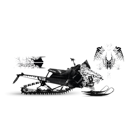 Dekalkit SweTown Cracks Hvit-Svart - Polaris Axys 800 Switchback XCR 2018-2020