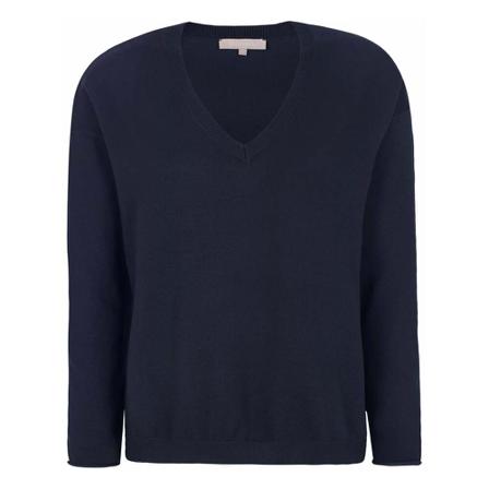 Soft Rebels, SRMarla Dzianina z dekoltem w szpic Niebieski, Kobieta, Rozmiar: L
