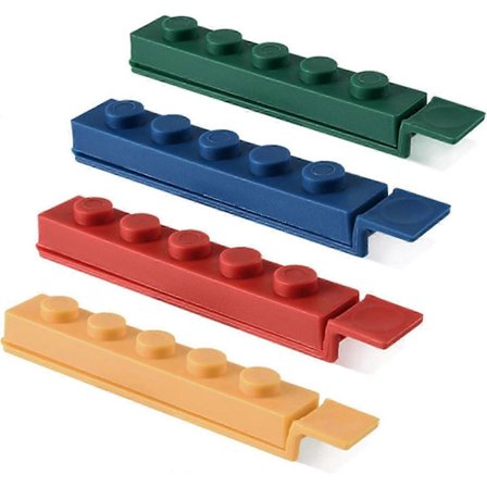 Food Bag Clips Påsklämmor, Snack Bag Sealing Clips, 8-pack Stapelbara Byggklossar