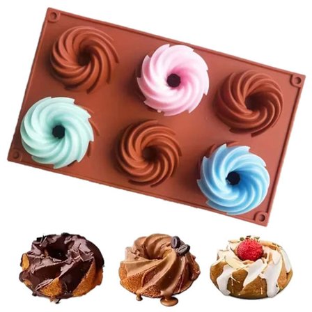Silikone bageform til spiral donuts, churros, kager, muffins cupcakes og gelé.