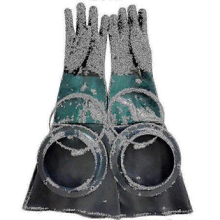 Sandblæsehandsker Sandblæserdele 60 cm med O-ringe til sandblæsekabine