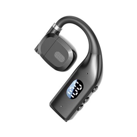 Bluetooth Hörsnäcka V5.4 Enkel Öra Bluetooth Headset, Enkel Öra Bluetooth Headset med Mikrofon, Öppen Öra Bluetooth Hörsnäcka, IPX6 Vattentät, 20 