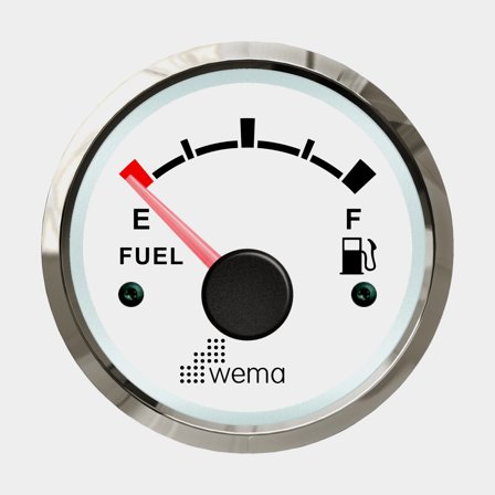 Bränsleinstrument 240-30 ohm vit Silverline