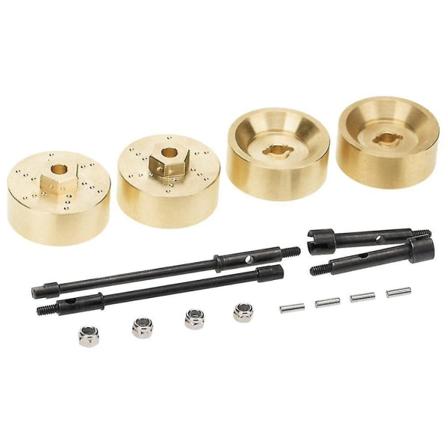 Etu taka-Cvd-vetoakseli +6 mm teräsakselit messinkipainot leveä pyörän set 1/24 Axial Scx24