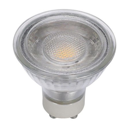 5W GU10 COB LED Glas Reflektor Lampa Spotlight Lampa Ljuskälla Halogenlampa 400LM 3000K 38 Graders Vinkel Dagsljus Downlight (Varmvitt Ljus)
