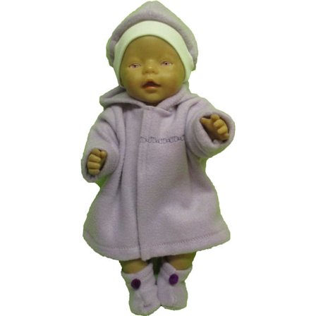 Ljuslila Kappa-set till Baby Born, dockkläder.