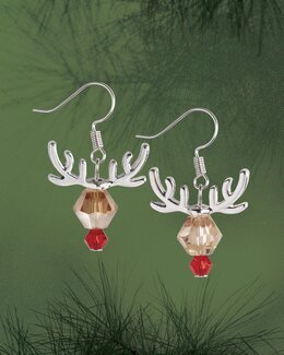 DIY-sæt – Lav dine egne juleøreringe med rensdyr - 4 par - Solid Oak Inc.