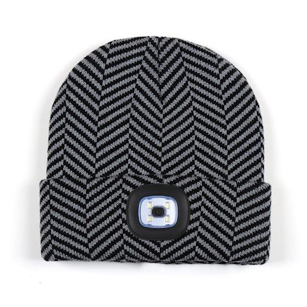 Led pandelampe hætte strikket hue 3 3