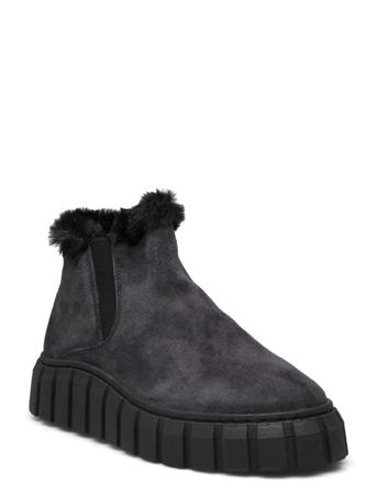 Balo Chelsea Boot - Black/Black Suede Shoes Wintershoes Svart Garment Project*Betinget Tilbud