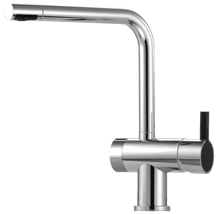 Mora Rexx K6 Köksblandare krom/svart, med avstängning, Badrum