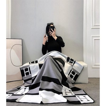 H-formet sjal i ull, klimaanleggsteppe, kasjmirteppe, varm