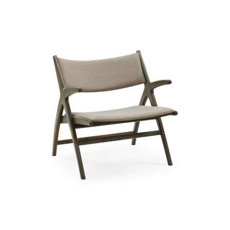 Roots lænestol, Stof - Røget egetræ - 64x63x70 - Lænestol