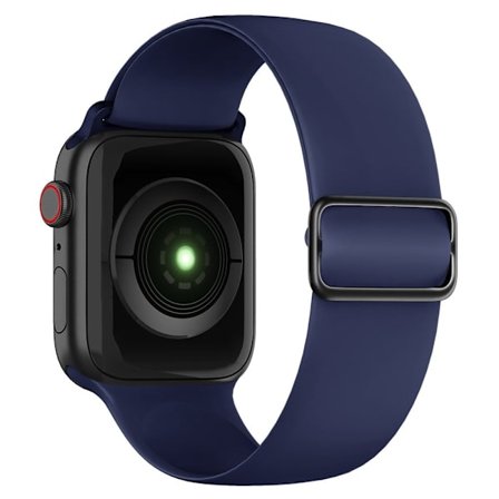 Apple Watch (45 mm) elegant klockarmband i silikon - Midnattsblå