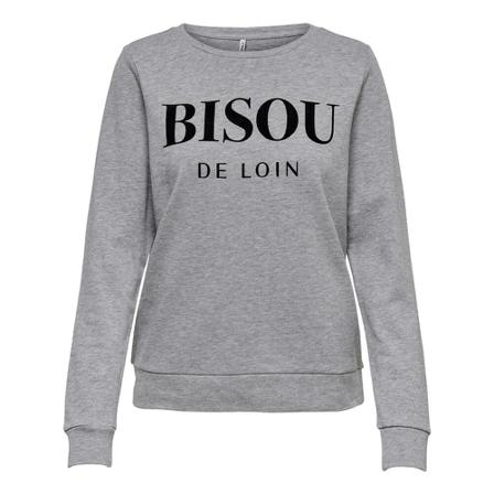 Only Sweatshirt Onlclara Life , Grijs , Dames , Maat: XL