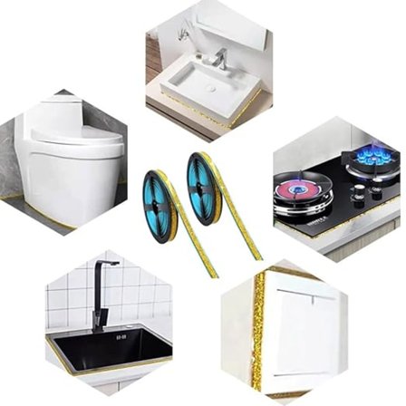 2 ruller gull selvklebende lister dekorative gull vegg