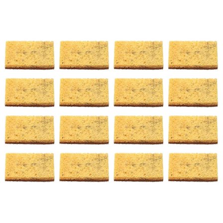 16 stk., biologisk nedbrydelige og komposterbare svampe skuresvamp, palme fiber miljøvenlig svamp til køkken (LGL)