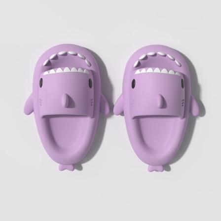 Shark Slippers Sommer Par Tykk såle Innendørs Anti-Skli sandaler - Perfet purple 44/45