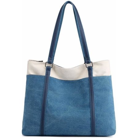 Naisten kangaskassi, suuri kangasolkalaukku matkustamiseen, työhön, käsilaukku, useita taskuja