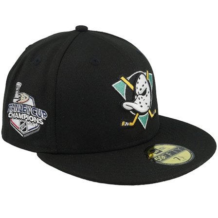 New Era - NHL Noir fitted Casquette - Hatstore Exclusive x Anaheim Ducks 59FIFTY Stanley Cup Champions 07 Black Fitted @ Hatstore