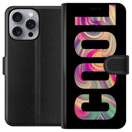 Yhteensopiva Lompakkokotelo Apple Apple iPhone 16 Pro Max Nykytaiteellinen typografia taiteilu sanaa LOVE nestemäisissä sateenkaariväreissä mustaa