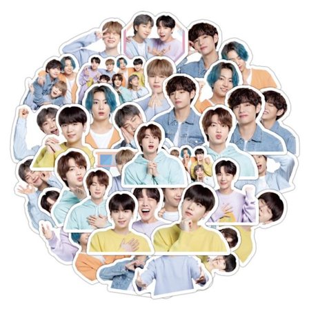 (AZC) 40 stk./pakke BTS-klistermærker til bagage Skateboard Telefon Laptop Cykelvæg Guitar DIY Scrapbooking