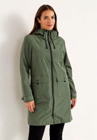 Cellbes of Sweden - Vanntett funksjonsjakke i kakigrønn for damer i størrelse 54/56