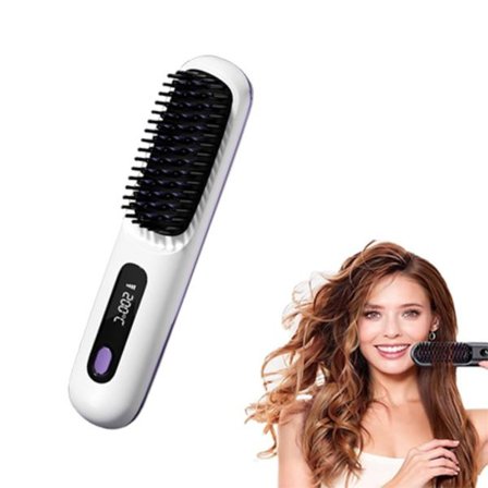 Lollanda 2-i-1 Trådløs Glattejern & Krøllejern med Keramiske Plader og USB-C Opladning – Hurtig Opvarmning på 20 sekunder, Tre Varmeindstillinger, 